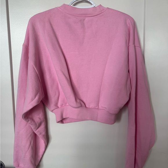 ALO Yoga Pink Women's Cropped Sweatshirt, rare sweet pink - Picture 4 of 8